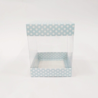 12x12x15 Çiftli Mavi Puantiyeli Kutu