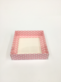 12x12x3  Pembe Puantiyeli Kutu