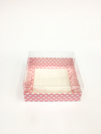 12x12x5 Pembe Puantiyeli Kutu