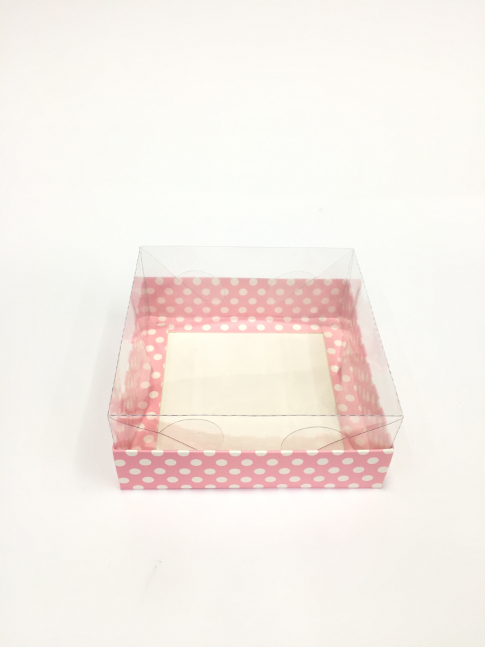 12x12x5 Pembe Puantiyeli Kutu