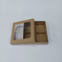 15x15x5 Bölmeli Çerçeveli Kraft Kutu