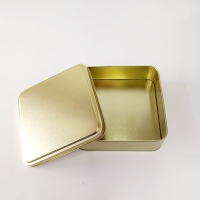 15x15x5 Kare Altın Metal Kutu