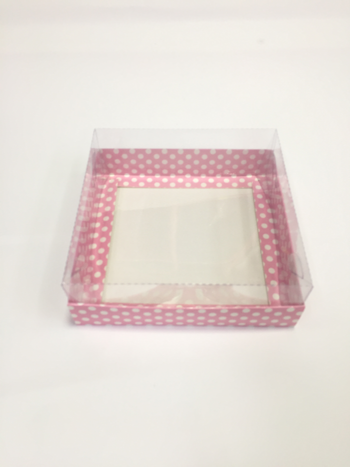 15x15x5 Pembe Puantiyeli Kutu