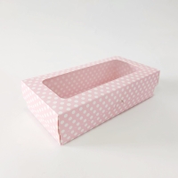 20x10x5 Çerçeveli Pembe Puantiyeli Kutu