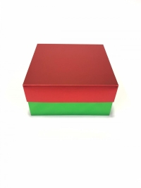 20x20x10 Kırmızı Kapaklı Alt Yeşil Kutu