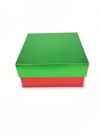 20x20x10 Yeşil Kapaklı Alt Kırmızı Kutu