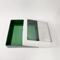 20x20x5 Beyaz Çerçeveli Alt Yeşil Kutu
