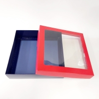 20x20x5 Kırmızı Çerçeveli Alt Lacivert Kutu