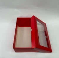 25x15x10 Kırmızı Pencereli Kutu