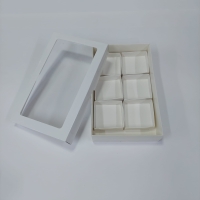 25x15x5 Çerçeveli Bölmeli Beyaz Kutu