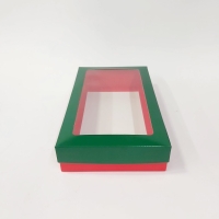 25x15x5 Yeşil Çerçeveli Alt Kırmızı Kutu