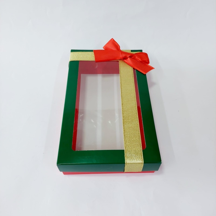 25x15x5 Yeşil Çerçeveli Alt Kırmızı Kutu