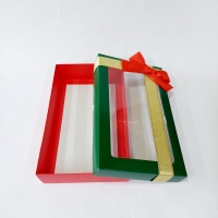 25x15x5 Yeşil Çerçeveli Alt Kırmızı Kutu