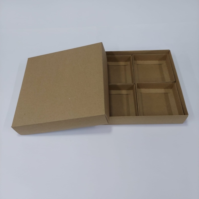 25x25x5 Bölmeli Full Kraft Kutu