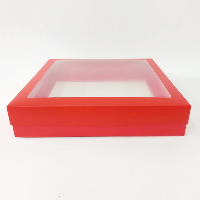 25x25x5 Çerçeveli Kırmızı Kutu