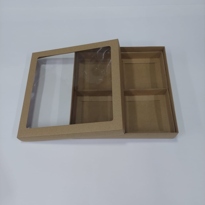 25x25x5 Kraft Bölmeli Kutu