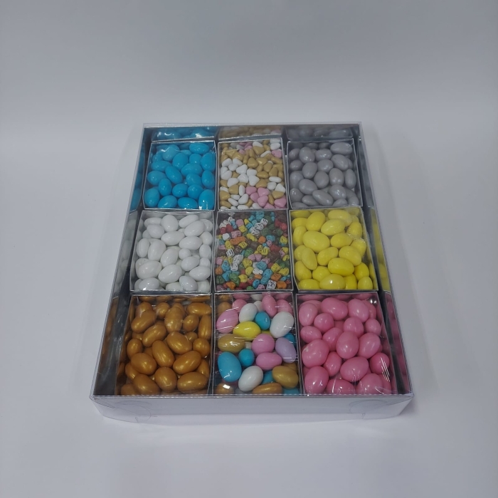 33x26x5 Bölmeli Gümüş Kutu
