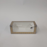 8x8x21 Altın Yaldızlı Lila Kutu