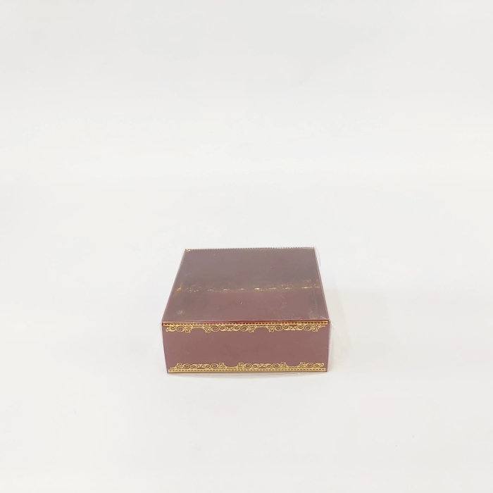 8x8x3 Altın Yaldızlı Bordo Kutu
