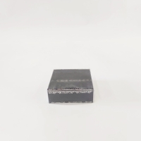 8x8x3 Gümüş Yaldızlı Siyah Kutu