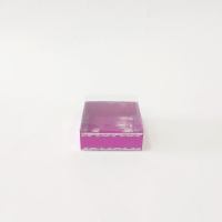 8x8x4 Gümüş Yaldızlı Mor Kutu