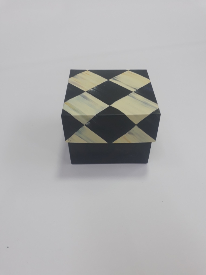 8x8x6 Dama Kapaklı Alt Siyah Kutu