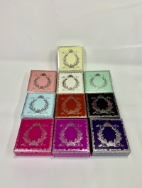 8x8x6 Gümüş Yaldızlı Pembe Kutu