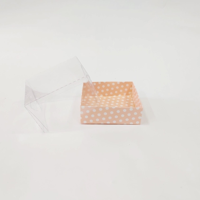9x9x5 Pembe Puantiyeli Kutu