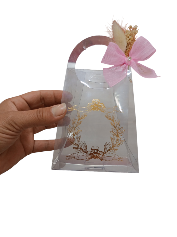 12X10X5 VARAK YALDIZLI ASETAT ÇANTA  10 lu paket 