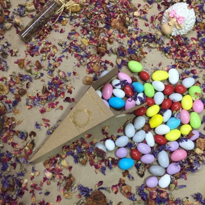 15X4 Kraft Altın Yaldızlı Külah 25 li pkt 