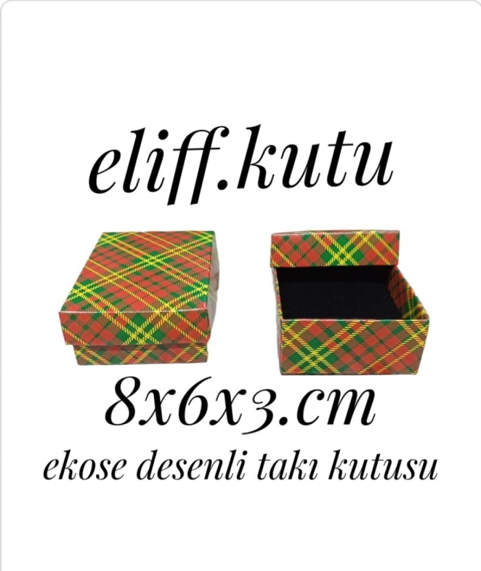 8x6x3 cm ekose desenli 25 Lİ PAKET FİYATIDIR