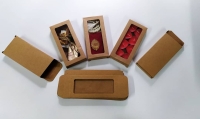 17X8X2 CM PENCERELİ KRAFT TABLET ÇİKOLATA KUTUSU 