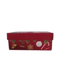 25x15x10 CM  KIRMIZI NOEL BASKILI  KUTU 