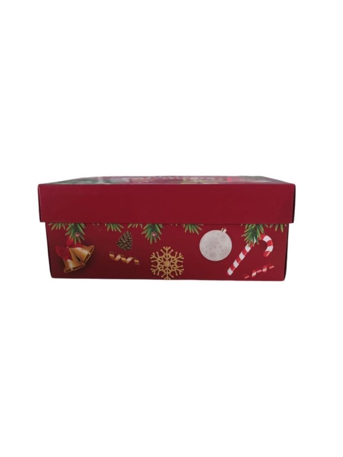 25x15x10 CM  KIRMIZI NOEL BASKILI  KUTU 