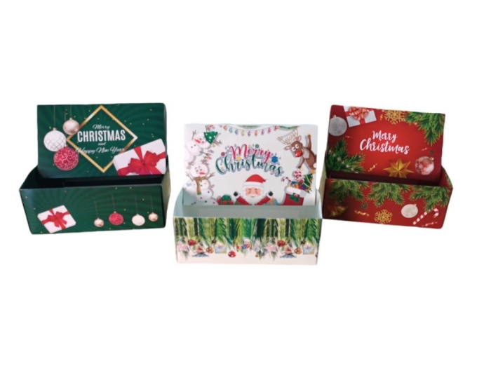 25x15x10 CM  KIRMIZI NOEL BASKILI  KUTU 