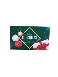 25x15x10 CM  YEŞİL  NOEL BASKILI  KUTU