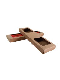 4'lü KRAFT ŞAMDAN MUM KUTUSU 25x7x2 (10'LU PAKET)