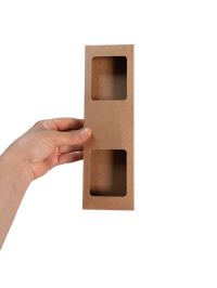 4'lü KRAFT ŞAMDAN MUM KUTUSU 25x7x2 (10'LU PAKET)