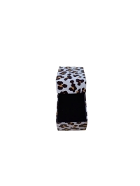 6X4X3 LEOPAR DESENLİ  SÜNGERLİ YÜZÜK KUTUSU  25 Lİ PAKET 