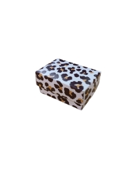 6X4X3 LEOPAR DESENLİ  SÜNGERLİ YÜZÜK KUTUSU  25 Lİ PAKET 