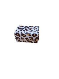 6X4X3 LEOPAR DESENLİ  SÜNGERLİ YÜZÜK KUTUSU  25 Lİ PAKET 