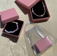 6X4X3 PEMBE SÜNGERLİ YÜZÜK KUTUSU  (25'Lİ PKT)