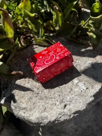 6x4x3.CM SÜNGERLİ KIRMIZI KALPLİ YÜZÜK KUTUSU PAKETLER 25'LİDİR 