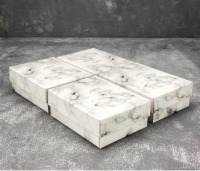 8x6x3 BEYAZ MERMER DESENLİ SÜNGERLİ TAKI KUTUSU
