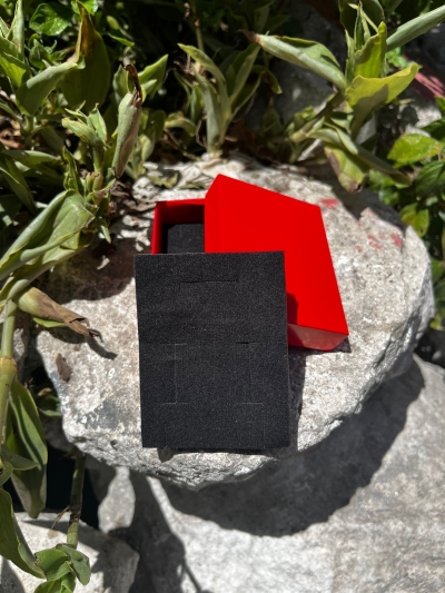 8x6x3.cm SÜNGERLİ TURUNCU TAKI KUTUSU PAKETLER 25'lidir 