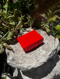 8x6x3.cm SÜNGERLİ TURUNCU TAKI KUTUSU PAKETLER 25'lidir 