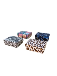 8x6x3 zebra desenli süngerli takı kutusu 25 li paket 