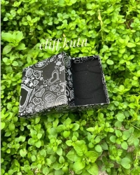 8x8x3.CM SÜNGERLİ SİYAH KALPLİ TEMALİ (25'li PKT)