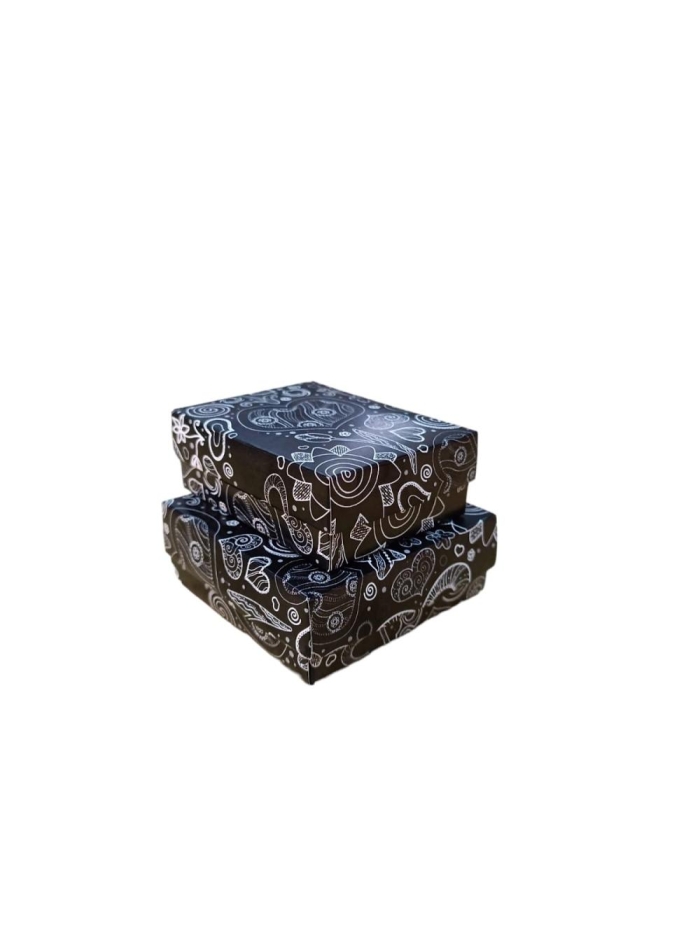 8x8x3.CM SÜNGERLİ SİYAH KALPLİ TEMALİ (25'li PKT)
