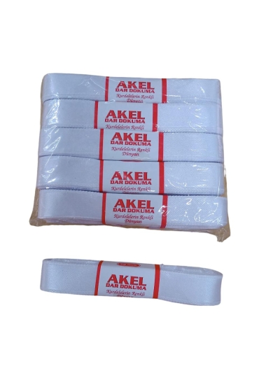BEYAZ SATEN  EN  2.CM  UZUNLUK 10 METRE 